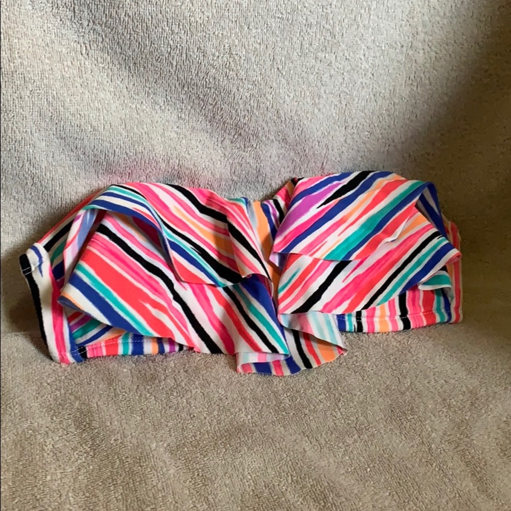 Striped swimsuit top
